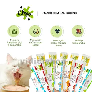 Chiyo Snack Makanan Kucing Basah/ Wetfood Cemilan Stick/ Pet Strip Kucing