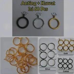 ring/ring gorden/cincin gorden+ kawat S harga per 15pcs gorden jendela tirai outdoor rak bumbu