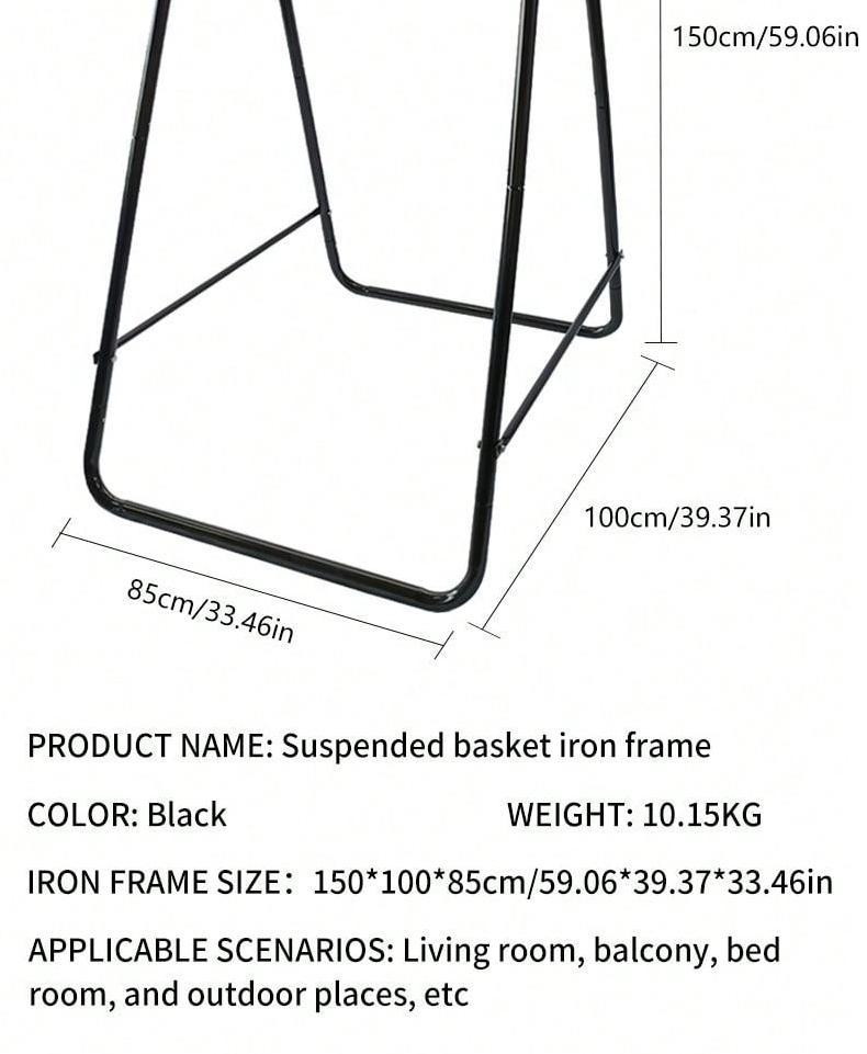 Product Introduction of A multi-functional courtyard outdoor indoor family lifting chair bracket iron material suitable for swing chair and lifting chair use removable, small volume convenient storage 5