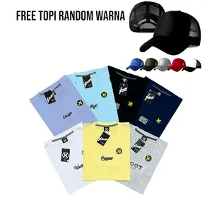 [ FREE TOPI ] PAKET 4 PCS 100Rb KAOS DISTRO PRIA WANITA TERLARIS/ KAOS DISTRO TERBARU/ KAOS PRIA HARIAN/ KAOS DISTRO JUMBO/ KAOS T-Shirt