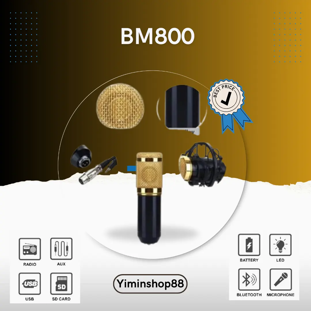 BM800 Mic Condenser Recording Live Smule Podcast Original headset  microphone mic  shure mick  araoke Komputer Laptop mic  shure mic  shure