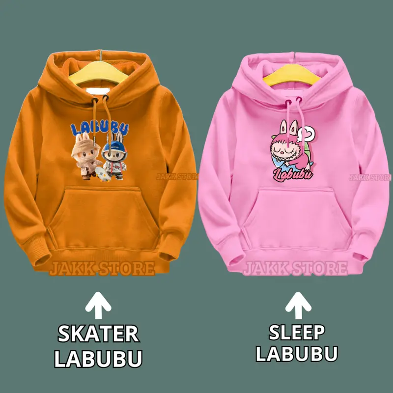 Sweater Hoodie Labubu Anak Laki Laki Perempuan Terbaru Usia 2 3 4 5 6 7 8 9 10 11 12 13 Tahun Jaket Labubu Anak 1