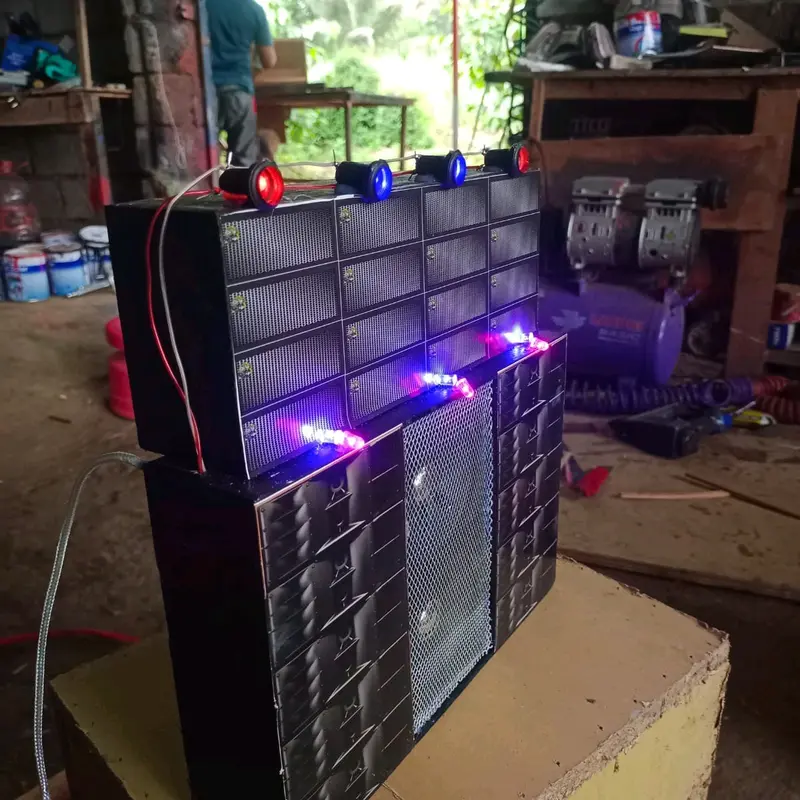 sound miniatur full lampu warna biru 7