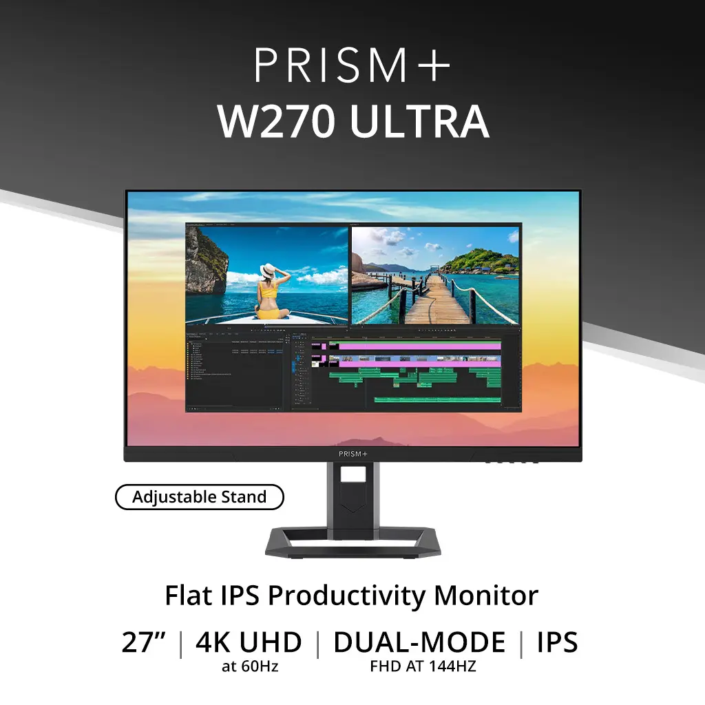 PRISM+ W270c Ultra | 27" 4K UHD IPS HDR400 Dual-Mode Display
