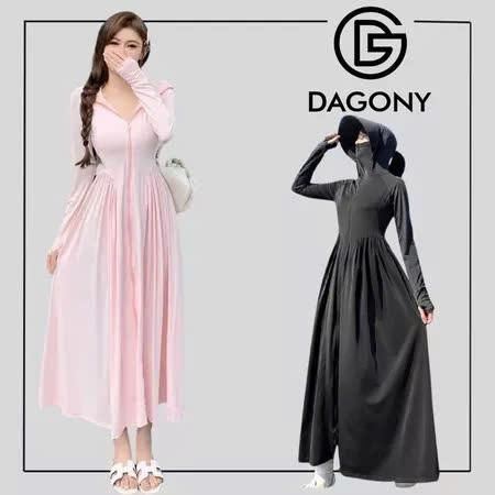 Áo chống nắng toàn thân nữ, Áo 2 lớp Dáng Xếp Ly Vải Thun Hàn Lạnh, Chống Tia UV, Chống Nắng UPF 50+