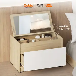 Cubic Meja Rias Lesehan / Meja Samping / Nakas / LUNA MR 60 S