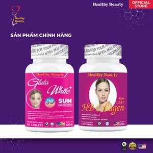 Combo Trẻ Hóa Làn Da Gluta White+ & HB Collagen Type 1,2,3 Healthy Beauty