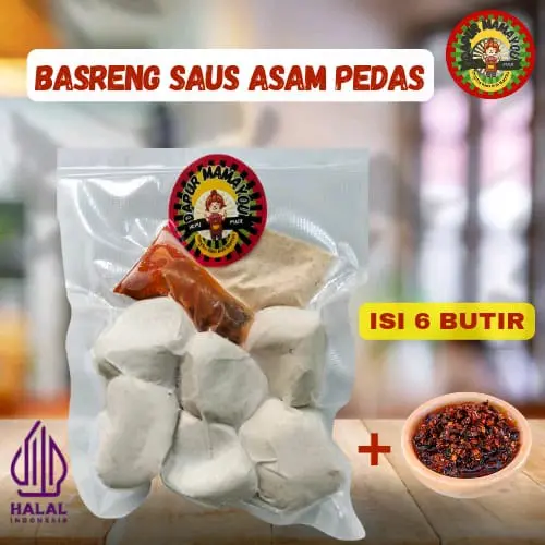 BASRENG MENTAH CHILI OIL ISI 6 BUTIR TERMURAH