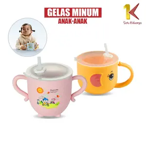 [COD] SK C381 C382 Gelas Jerami Gelas Minum Anak Anti Tumpah Bahan Jerami kuning kitchenware