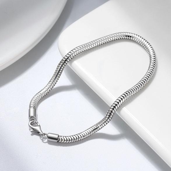 Gelang Tangan Lelaki dan Wanita, Bahan Keluli Titanium, Rekaan Bergaya, Gaya Hip-hop, Mudah dan Mendominasi, Reka Bentuk Tulang Ular 4