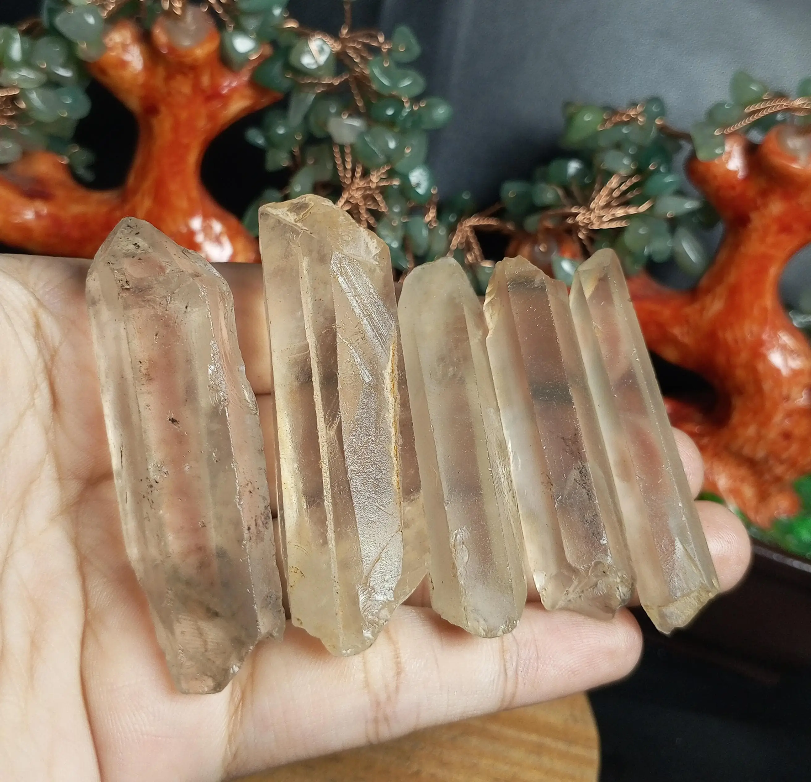 Natural Lemurian Clear Quartz Pointer Madagascar (8) Batu Asli Alam