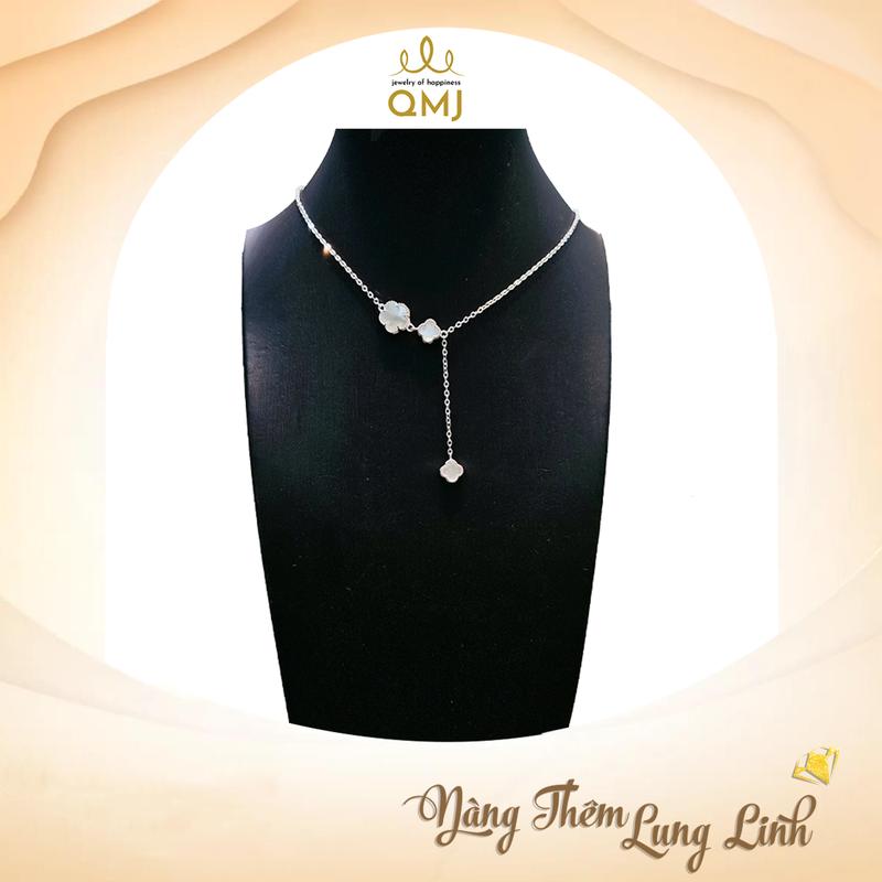  QMJ STORE - LIVE  H286 DÂY CHUYỀN MAI HOA HẠNH PHÚC ĐÁ bạc 925 cao cấp   không xi kim  