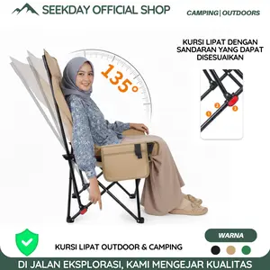 Seekday Kursi Lipat Outdoor Angle adjustable Kursi Pantai Lipat Camping Chair Kain tahan air tahan sobek
