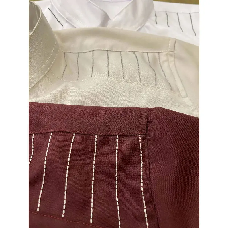 Naza Koko Couple Ayah Dan Anak Setelan Sarimbit Burgundy Koko lebaran Motip Benang Simpel Elegan 5