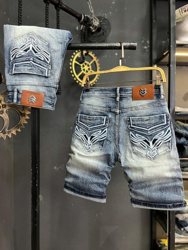 [2 Mẫu] [Quần Short Jeans Nam JD685 &QS7-25  ] Quần Short Nam Dập Da Màu Xanh Bạc & Đen Túi Độ 3D Ẩn Mẫu Mới Chi Tiết Như Hình QS2025 QS2130
