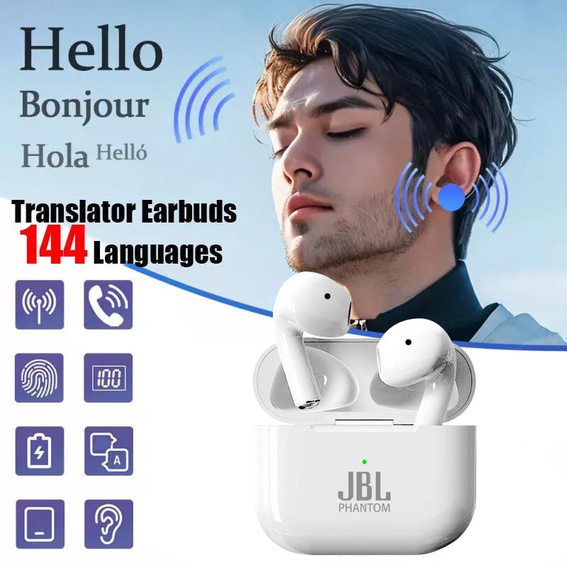 Tai Nghe Nhét Tai Nghe Không Dây, Phantom Pro 4, Bluetooth 5.3, Nhẹ, Trong Tai, Chống Nước, 2 Mic, Thích Hợp Cho Cuộc Gọi AI, Bản Dịch Thời Gian Thực 144 Ngôn Ngữ, Tai Nghe Âm Trầm Âm Thanh Cao Cấp Nhập Vai, Có Hộp Sạc,