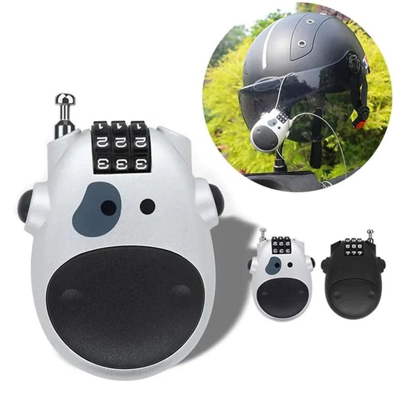 Product Introduction of Motorcycle Helmet Lock Electric Vehicle Helmet Anti-theft Combination Lock Suitcase Wire Lock N4N8 23