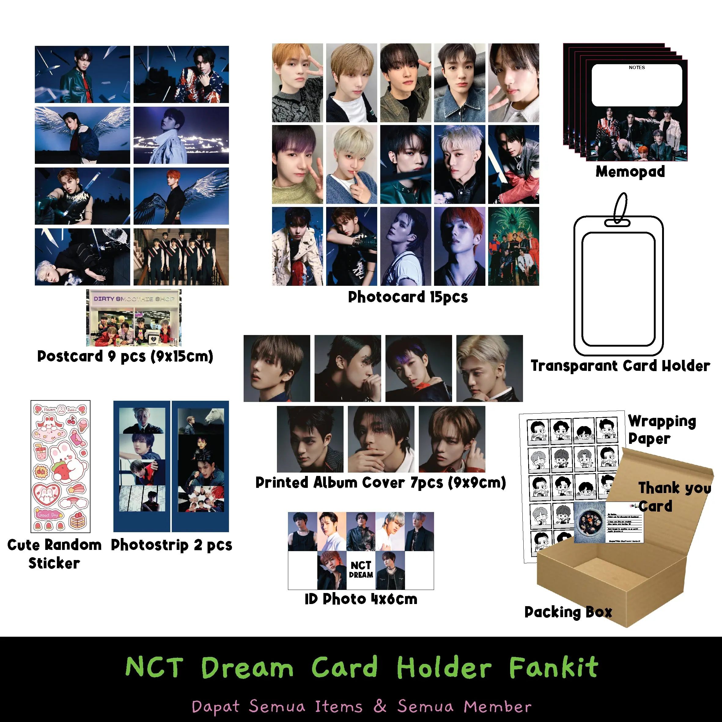 NCT Dream Fankit - dapat semua items - NCT Photocard & Card Holder - Coocha.id