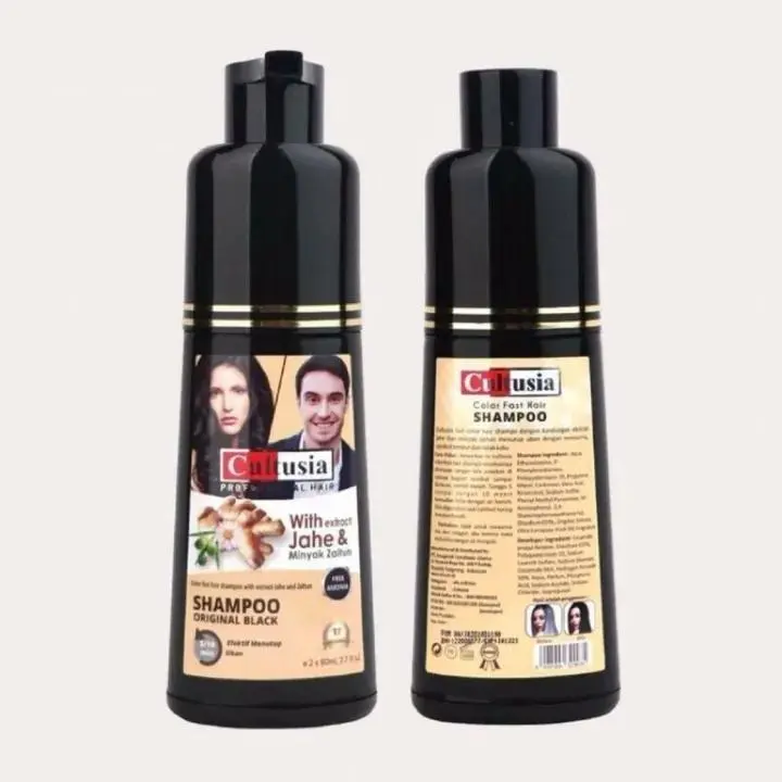 1Pc Shampoo Cultusia Black Penghitam Rambut 160 ml penghilang uban 4
