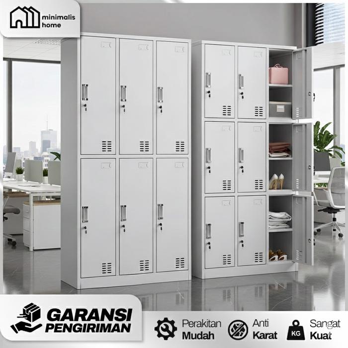 Jual [TERMURAH] LEMARI LOKER BESI KABINET KANTOR, SEKOLAH, TEMPAT GYM ...