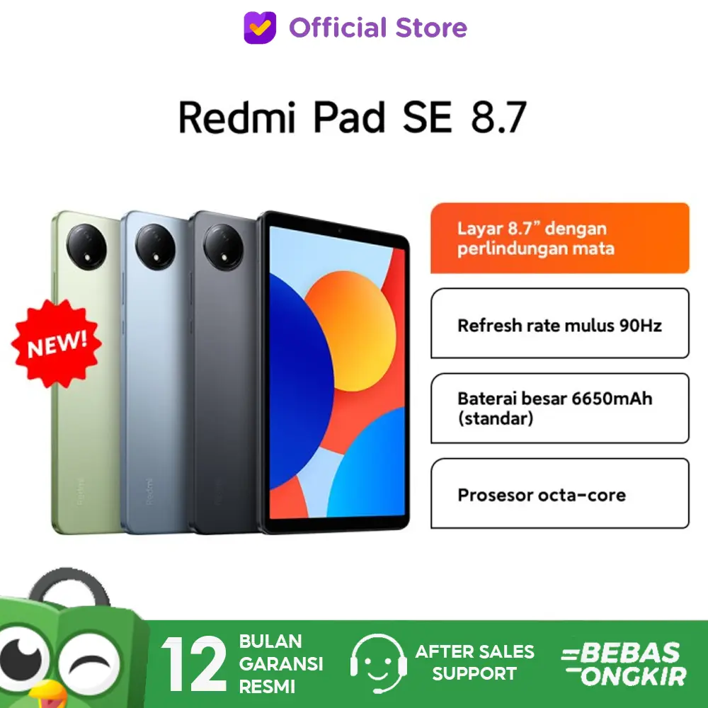 Xiaomi Redmi Pad SE 8.7" inc 4/128 GB Garansi Resmi Xiaomi Indonesia