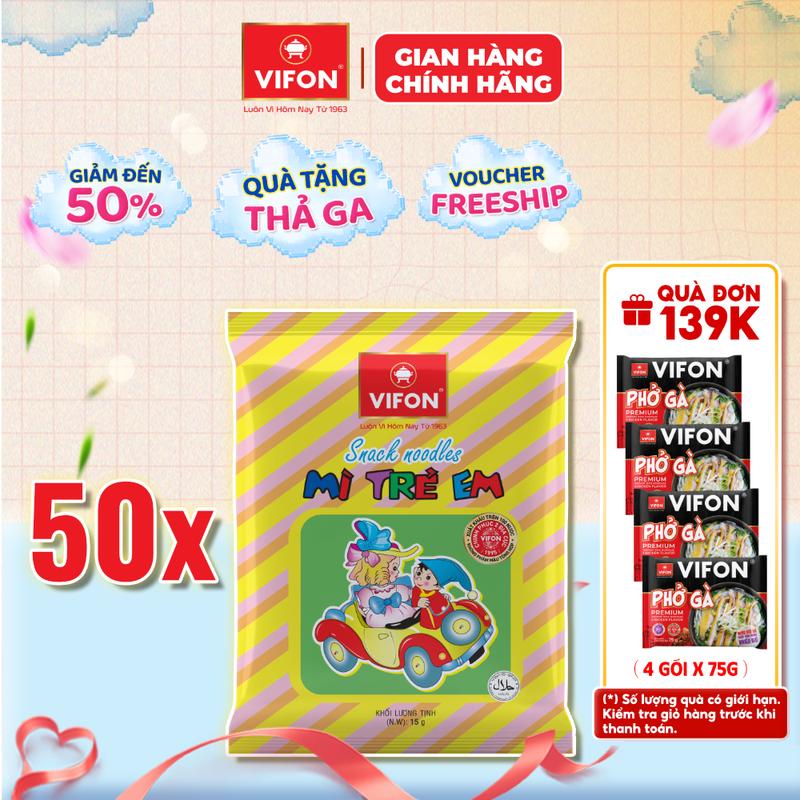 Set 50 gói Mì Trẻ Em VIFON 15gr/ Gói