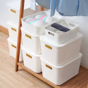 [MADE IN INDONESIA] Greenland Kotak Penyimpanan Tutup Shelf Baskets Plastic clothes organizer Ins box white Storage Box / Household Plastic Storage Box / Kotak Penyimpanan Multifungsi HSB786 Kotak Camilan Snack