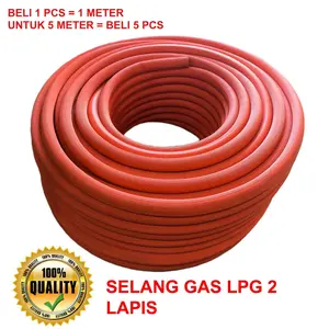 SELANG GAS ROLL LPG 2 LAPIS ORANGE HARGA PER METER