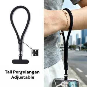 Tali Pergelangan Tangan Tebal Premium Multifungsi yang Dapat Disesuaikan & Diperpanjang, Cocok untuk Semua Casing Ponsel, Tahan Lama, Anti-Pencurian & Anti-Hilang, Tali Gantung Universal untuk Pria dan Wanita