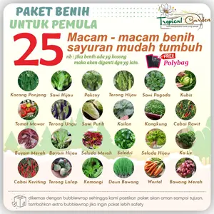 25 Macam Benih Paket Sayuran Hybrida F1 Bibit Sayuran Lengkap Isi Banyak Free Polybag