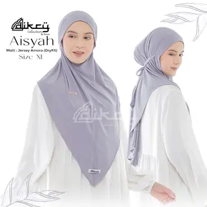 Dikry Collection - Aisyah Hijab Instant Size XL Syria Tali / Hijab Instan Bahan Jersey Amora