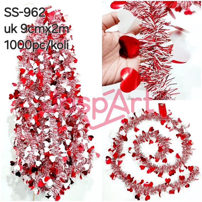 Gambar SLINGER TINSEL LOVE MERAH PUTIH DEKORASI KEMERDEKAAN 17 AGUSTUS dari Jaspart Kota Administrasi Jakarta Barat Tokopedia