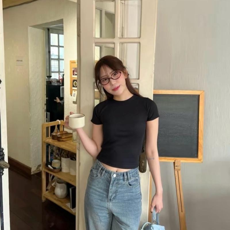 Combo 3 áo cộc tay thắt eo ôm body chất thun co dãn siêu Hot 2