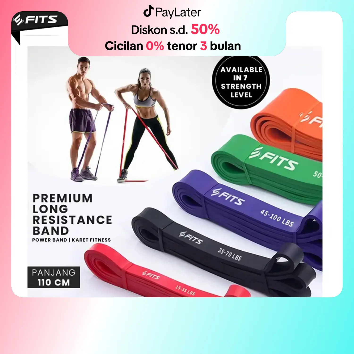 SFIDN FITS Premium Long Resistance Band | Power Band | Karet Fitness