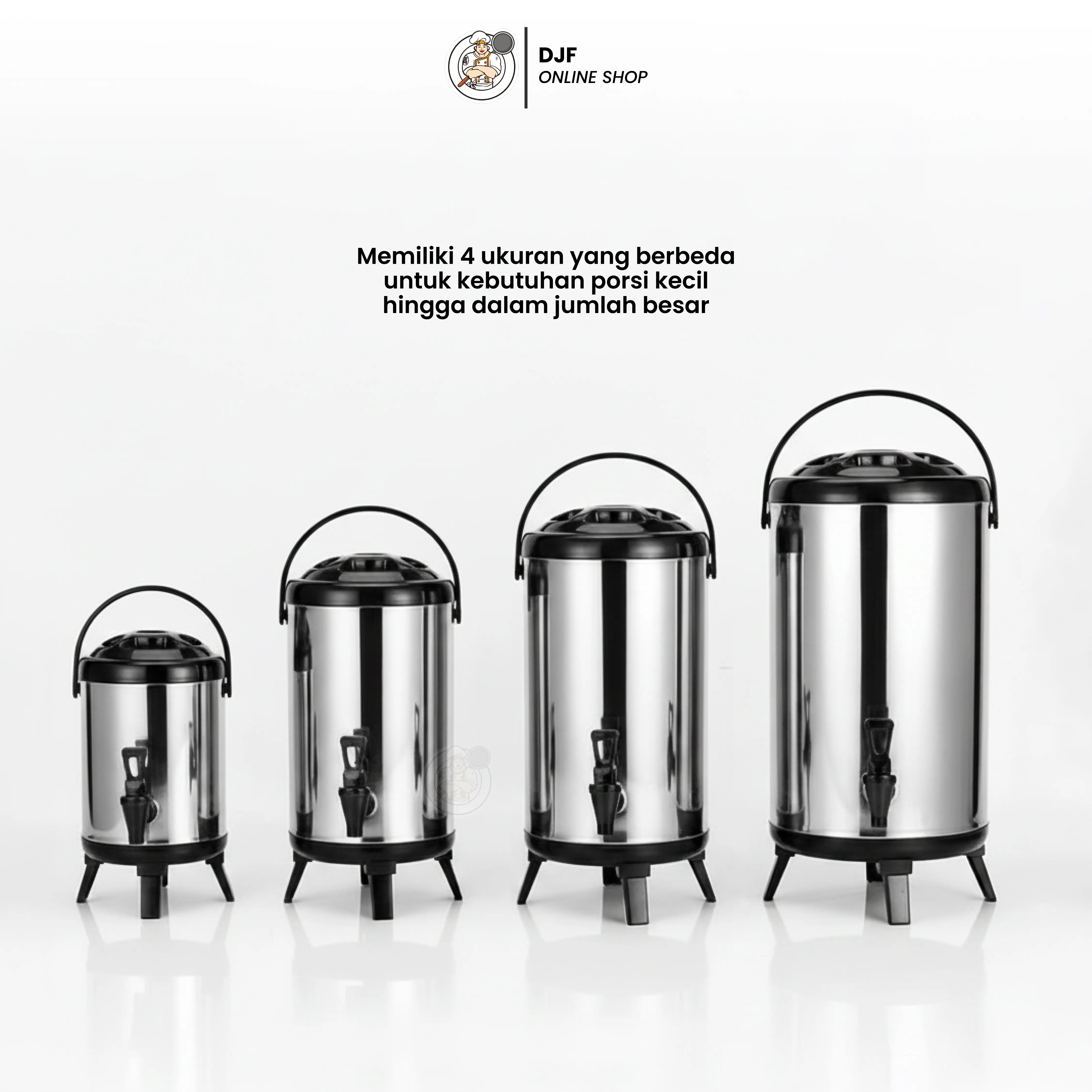 Air Milk Tea Bucket 6 8 10 12 Liter Tahan Panas Dingin Dispenser Air Minum Serbaguna Termos Stainless Steel dengan Keran Premium