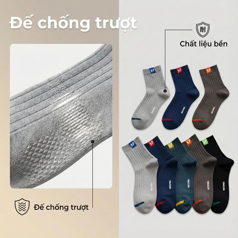 Vớ chữ cái, vớ giữa bắp chân, unisex, kháng khuẩn, thoáng khí, thoải mái,…