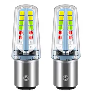 SEPASANG(2PC)Bohlam Lampu Rem DC 12 Volt Nyala Running Kedip 32 Led Bahan Mika