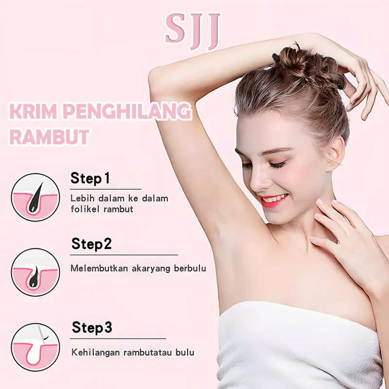SJJ Perontok Bulu Permanen penghilang Hair Removal Cream Krim PenghilangPerontok Bulu Penghilang Bulu PermanenSampai Tangan Kaki Praktis Tidak TumbuhLagi HairRemoval Cream Krim Penghilang RambutEffective Penghilang Bulu Wax Ketiak Waxing Perawatan foam 6