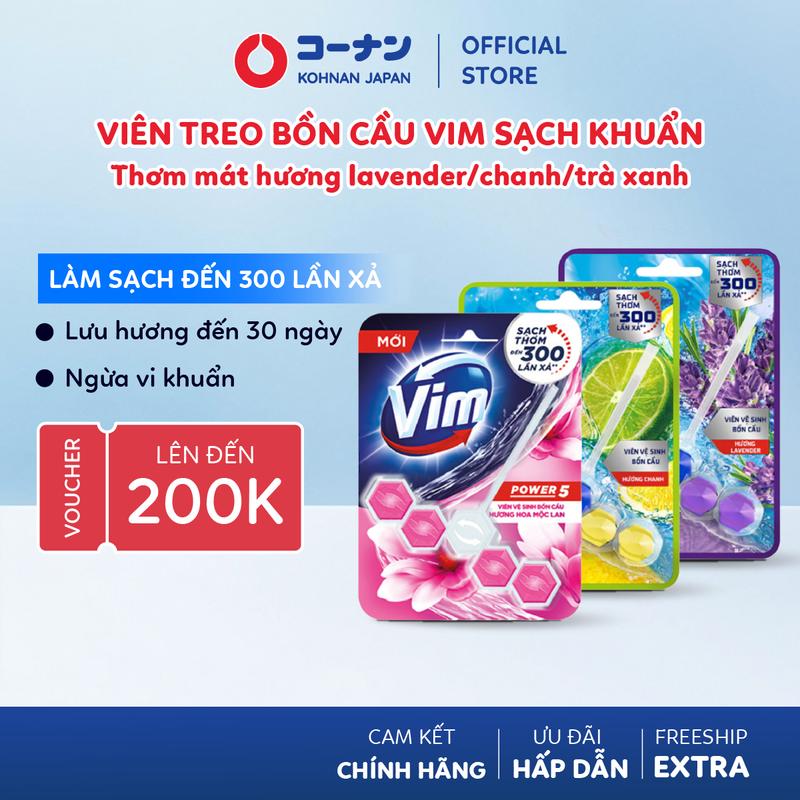 Viên Treo Bồn Cầu VIM sạch khuẩn, thơm mát hương lavender/chanh/trà xanh Làm Sạch