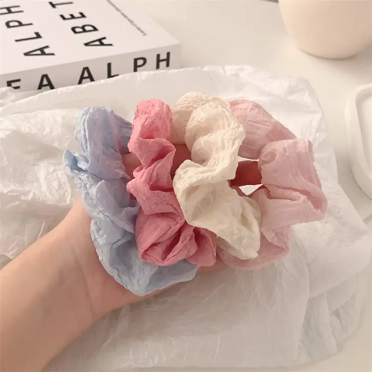 New Tie Hair Decoration Cream Color Hair Loop Head Rope Loop Rubber Band Female