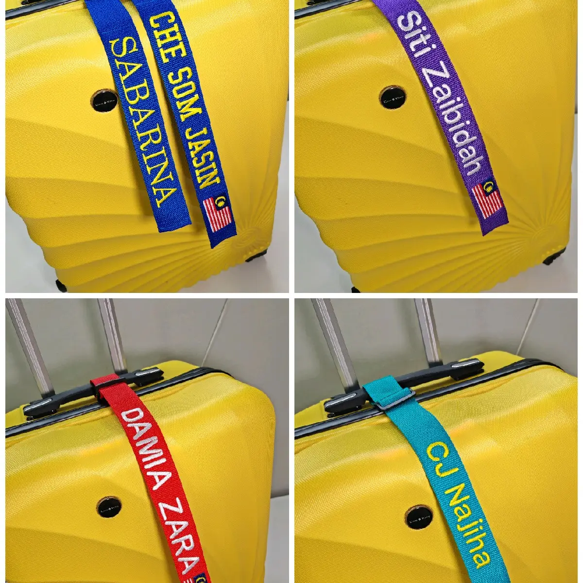 Luggage tag sulam nama Bags