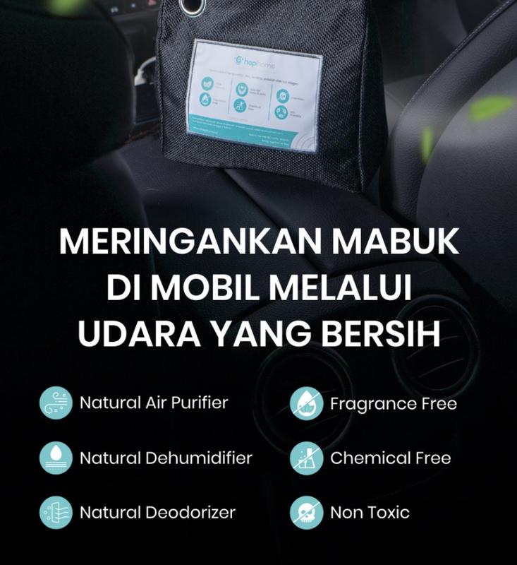 Hapihome Bamboo Charcoal Air Purifying Bag Arang Bambu Aktif Anti Lembab & Bau - 400GR STANDING POUCH BLACK 7