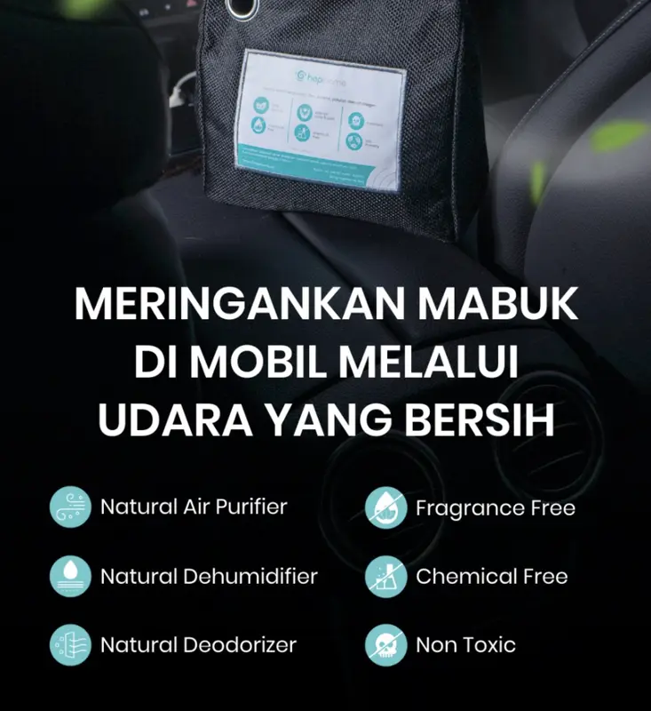 Hapihome Bamboo Charcoal Air Purifying Bag Arang Bambu Aktif Anti Lembab & Bau - 400GR STANDING POUCH BLACK 7