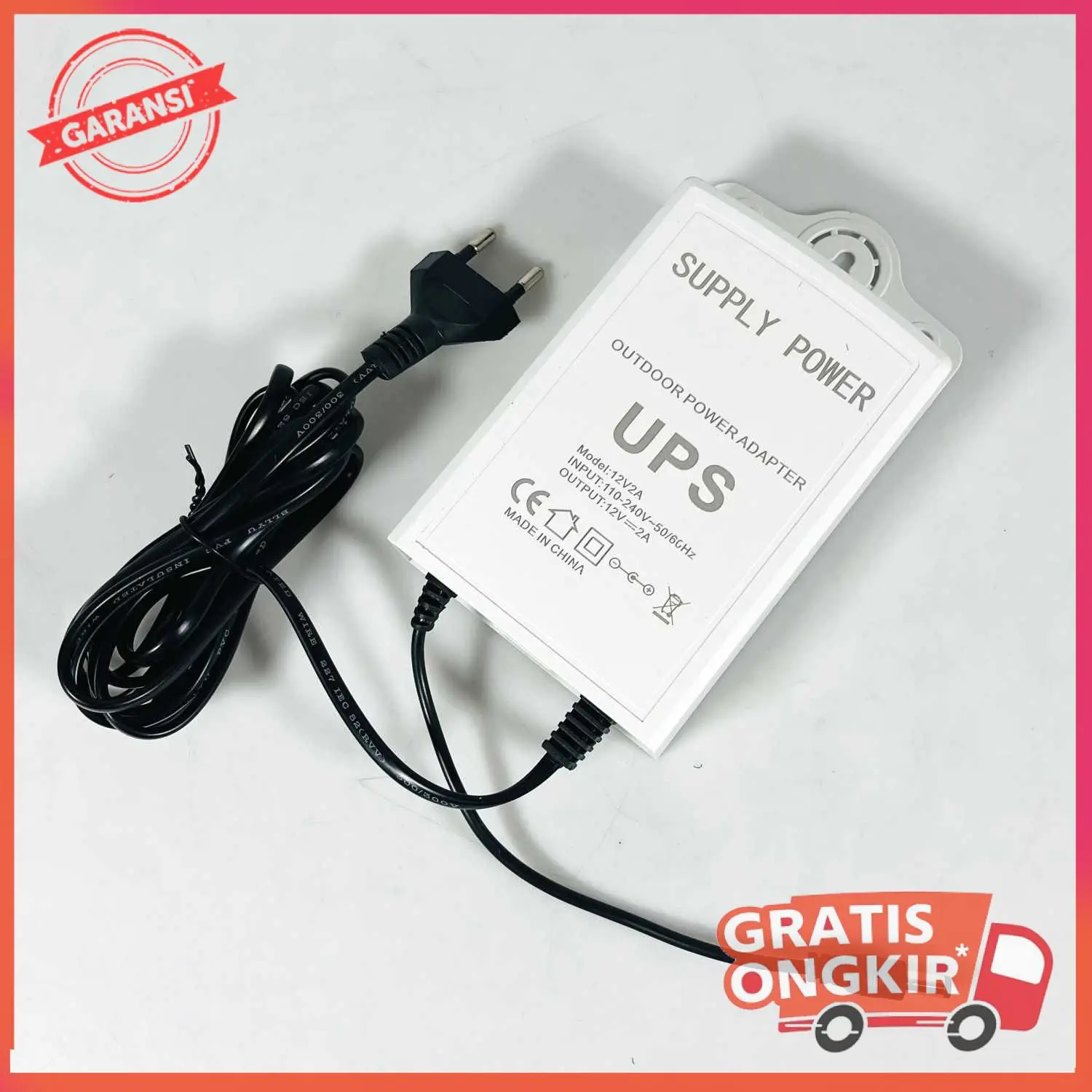 Mini UPS Power Supply Backup 12V/2A for CCTV Router Alarm - NLX124GT