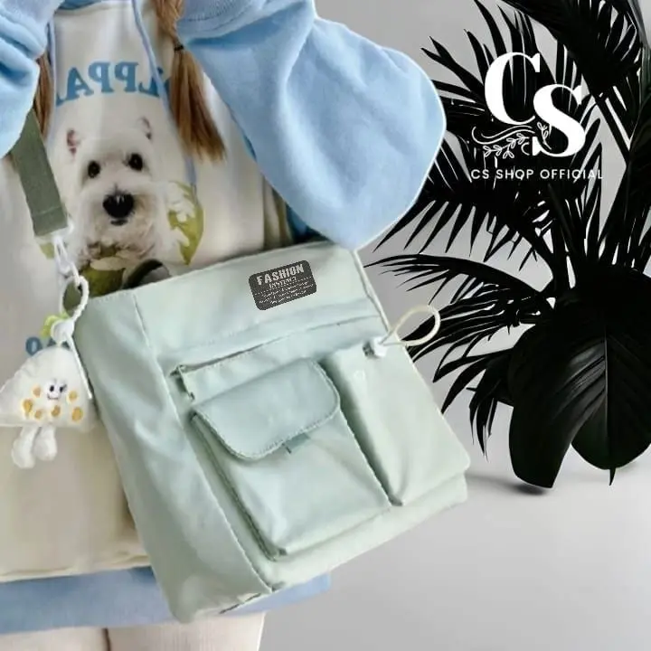 Tas Totebag Wanita Selempang 71 Bahu Kanvas Kekinian Terbaru - Cewek