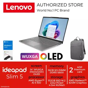 Lenovo IdeaPad Slim 5 14AKP10 AMD Ryzen AI 5 330 512GB SSD 16GB 14" WUXGA OLED W11+OHS 2024