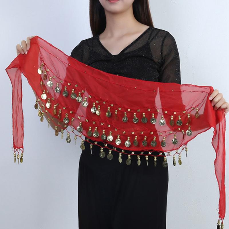 Product Introduction of Dây Chuyền Đeo Hông Múa Bụng, Với Ba Lớp Thắt Lưng, Khăn Quàng Lưng, Thích Hợp Cho Múa Ấn Độ, Dài 145cm, Thoáng Khí, 1 Cái 33