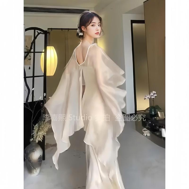  A39E Áo choàng thu đông dáng dài nhẹ nhàng thướt tha phù hợp đi chơi dự tiệc Enna Store 