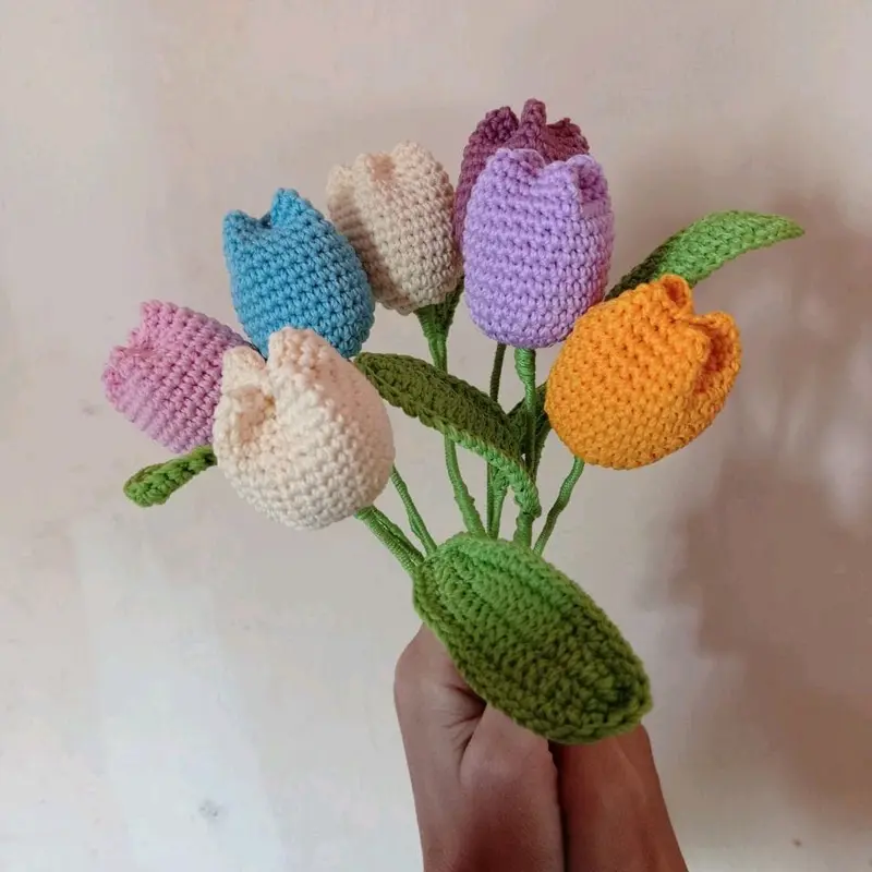 Bunga Tulip rajut handmade/bisa untuk isian buket 1