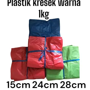 Plastik Kresek Warna 1kg - Tersedia dalam Berbagai Warna biru hijau merah
